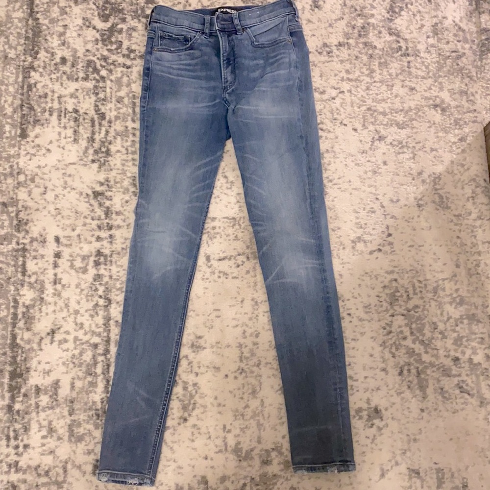 EXPRESS Denim Perfect Stretch+ High Rise Leggings